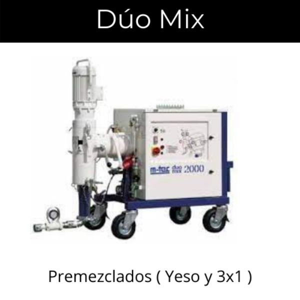Equipo Dúo Mix para aplicación de yeso y premezclados